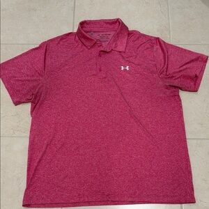 Under Armour Men's Heathered Red Performance Polo